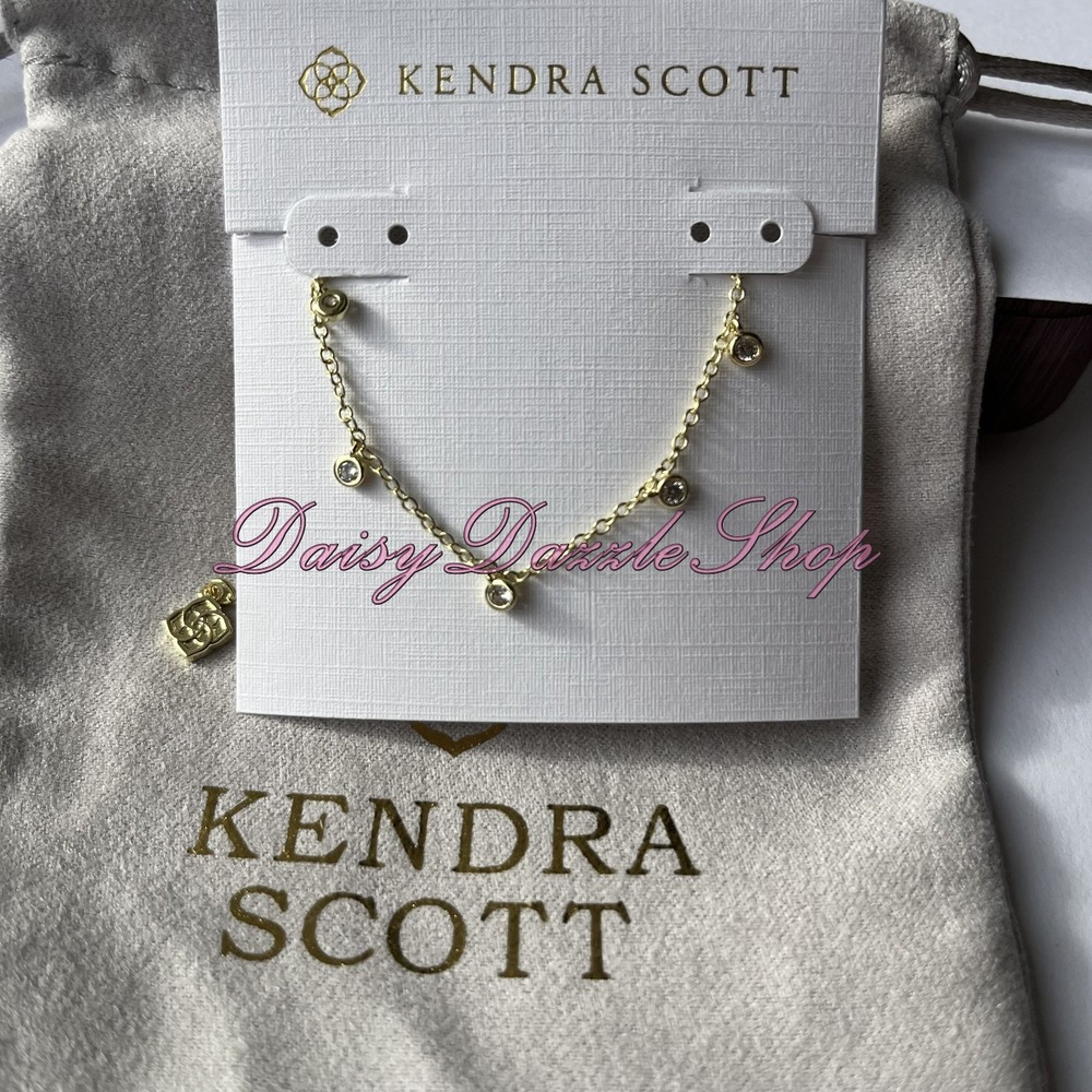 ✨New Kendra Scott Amelia Gold plated Crystal Charms Bracelet✨